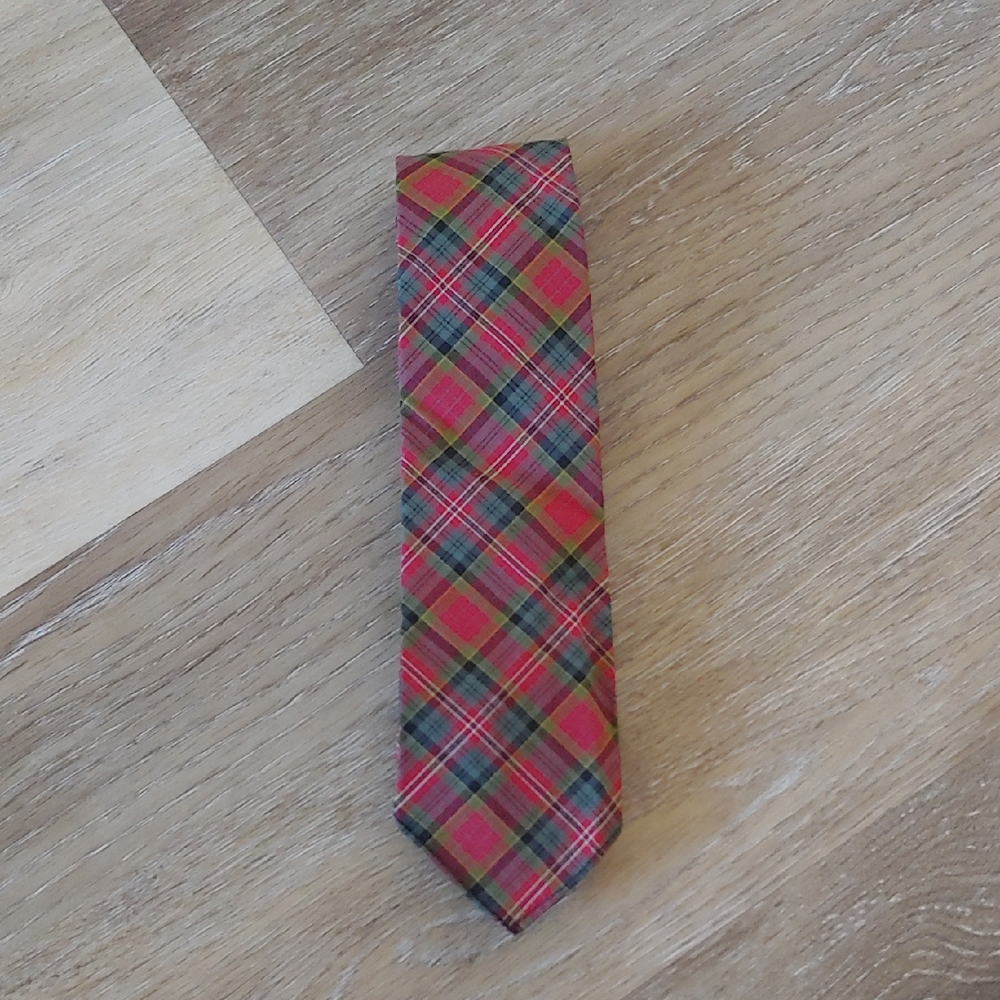 Vintage John Wanamaker DJ Anderson Cotton Plaid Necktie Tie